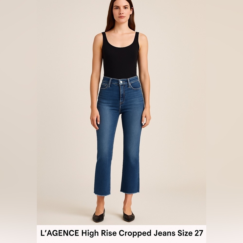 L’AGENCE High Rise Cropped Jeans Size 27 - Picture 2 of 11